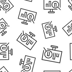 website analytics icon in flat style seo data vector image