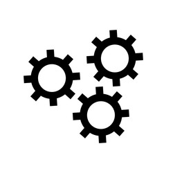 A simple set of gear icons vector