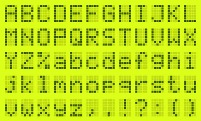 Digital Matrix Display vector image