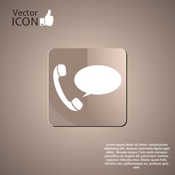 Handset of the phone as a button vector