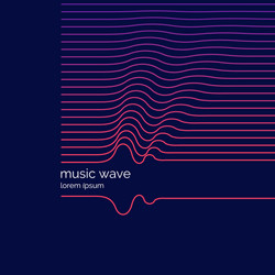 abstract background with a dynamic musis waves vector image