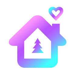 Christmas time please stay home icon vector