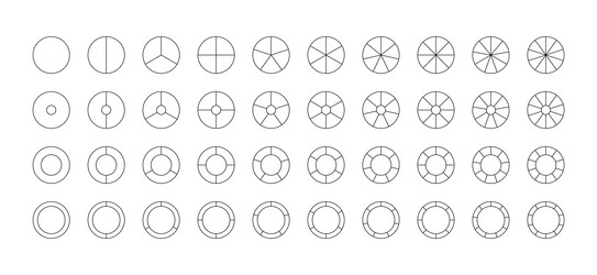 circular structure template round chart circle vector image