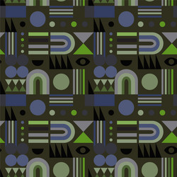 geometric abstract seamless pattern with shapes vector image