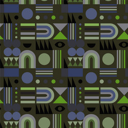 geometric abstract seamless pattern with shapes vector