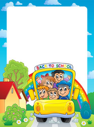Frame with pupil theme 2 Royalty Free Vector Image