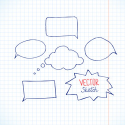 set of blank speech bubbles with space for text vector image