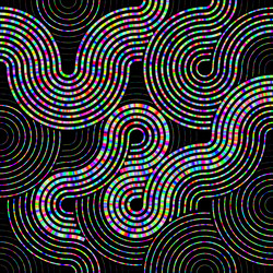 an abstract pattern of multi-colored concentric vector image