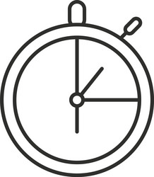 chronometer clock timer line style design vector image