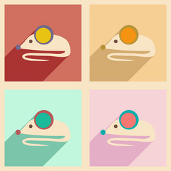 flat with shadow concept and mobile application vector image