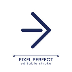 move forward pixel perfect linear ui icon vector image