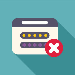 web page with wrong password showing access denied vector image