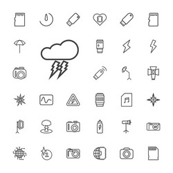 33 flash icons Royalty Free Vector Image - VectorStock