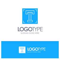 designer font path program text blue solid logo vector image
