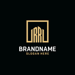 Letter rr wedding monogram logo design Royalty Free Vector
