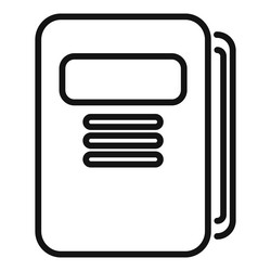 folder document icon outline manual page vector