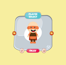 Hero character option game assets element vector