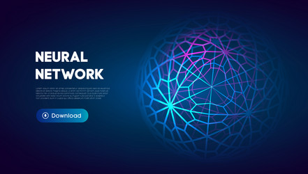 neural network abstract technology science vector image