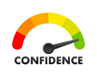 Confidence Level Meter - Scale Graphic vector image
