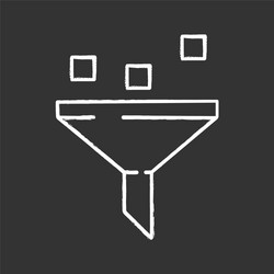 data filtering system chalk icon vector image