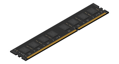 isometric random access memory ram vector image