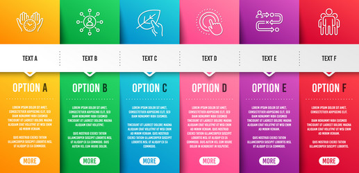 journey path networking and click hand icons set vector image