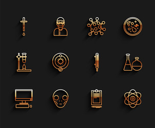 set line computer monitor with keyboard and mouse vector image