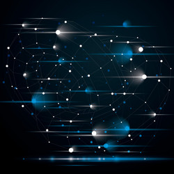 abstract 3d structure polygonal network object vector image