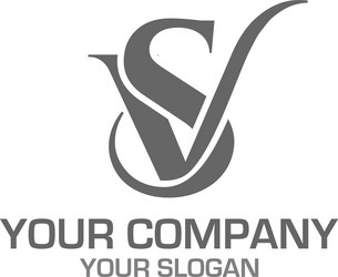 Elegant V & S Logo vector image