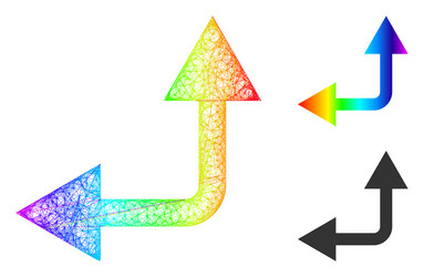 spectrum net gradient bifurcation arrow left up vector image