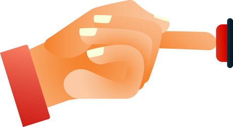 hands push buttons vector image