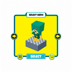 hero character option game assets element vector image
