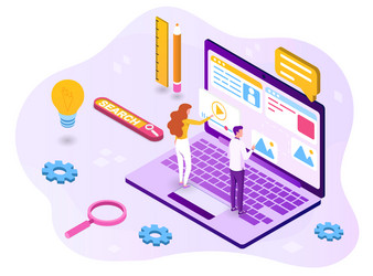 concept web design development vector image