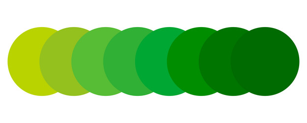 green palette tones circular gradient range color vector image