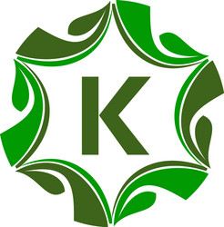 green project solution center initial k vector image