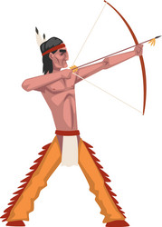 Native american indian ritual dance naked man Vector Image