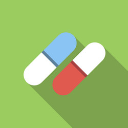 Pills flat icon vector