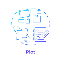 plot multi color concept icon vector image