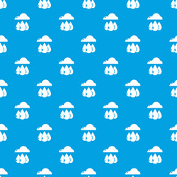 Rain weather pattern seamless blue vector