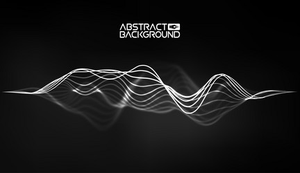 sound wave audio abstract background network vector image