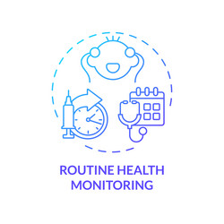 2d gradient icon routine health monitoring concept vector image