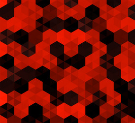 Abstract background of red hexagons pattern vector