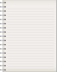 Blank notebook template background Royalty Free Vector Image