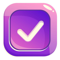 purple rounded square button displaying white vector image