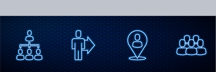 set line worker location hierarchy organogram vector image