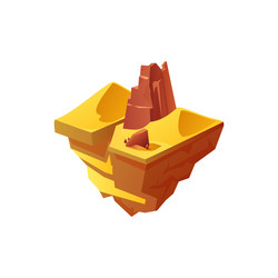 3d image of a floating play island vector image