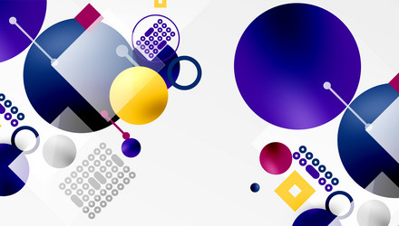 circles and elements geometric abstract background vector image