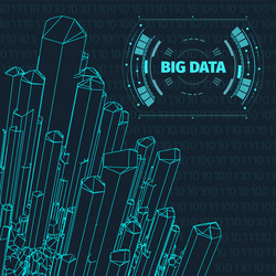 computer generated binary code landscape on black vector image