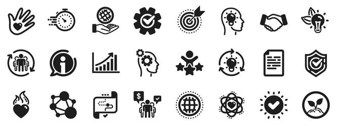 core values icons integrity target purpose vector image