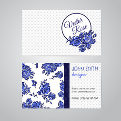 flowers business cards set Vector Image